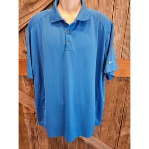 Nike golf tour performance size 2XL blue short sleeve polo Mens XXL casual